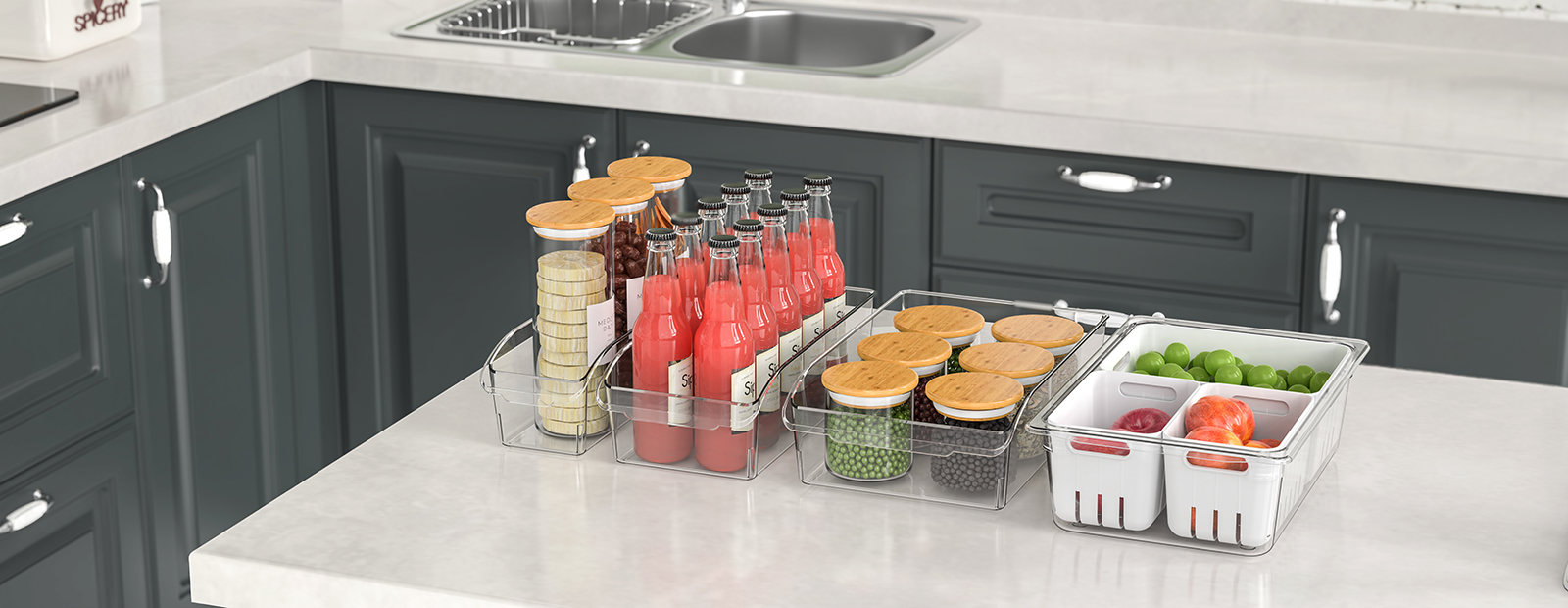 Kitchen Plastic Storage Organization